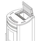 Пелетна камінопіч з оздобленням із майоліки для повітряного опалення NORDICA Noris Lux white — 12 кВт, фото 4