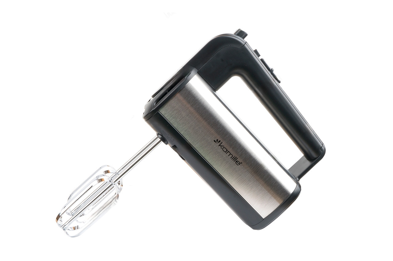 Міксер ручний Kamille KM-6758 200Вт з 5 швидкостями, насадками для крему та тіста
