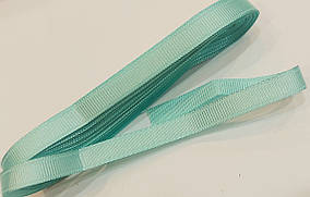 Тесьма лента репсовая Турция Стрічка репсова 1 см( 10 метрів) пастельна бірюзова № 63