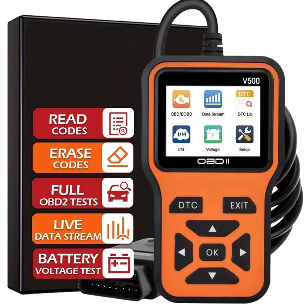 Автомобільний діагностичний сканер OBD2 V500, Сканер авто OBD2, Діагностичний сканер авто OBDII, Інструмент діагностики авто OBDII
