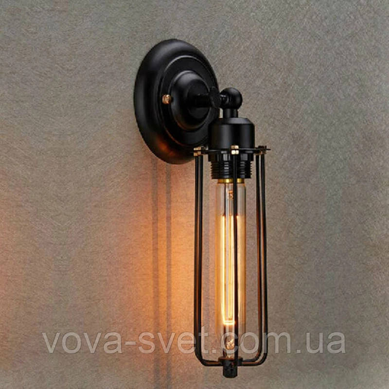 Настенно-потолочный светильник сетка колба [ Wall Light Industrial One ] - фото 1 - id-p453835473