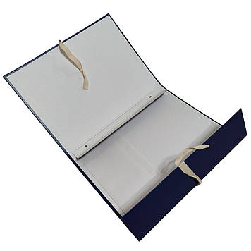 Папка на зав'язках із тисненням "під золото" ф. А4, без клапанів, бумвініл 20мм