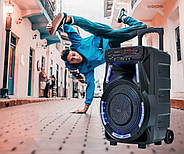 Акустична колонка-валіза на коліщатках з мікрофоном ZXX-7373 400Вт 53х35х28см, фото 2