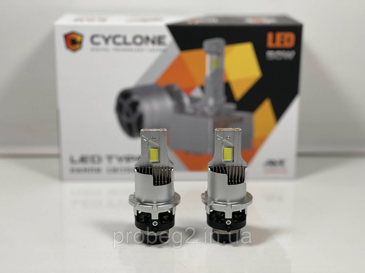 Led лампи d2s Cyclone type 50 6000 k 50 w 9000 lm 9-16 v 2 шт