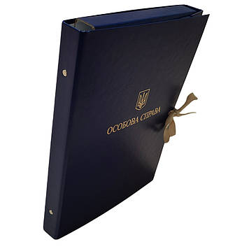 Папка на зав'язках із тисненням "під золото" ф. А4, з клапанами, бумвініл 30мм