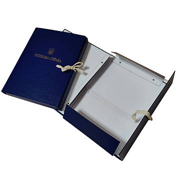 Папка на зав'язках із тисненням "під золото" ф. А4, з клапанами, бумвініл 40мм