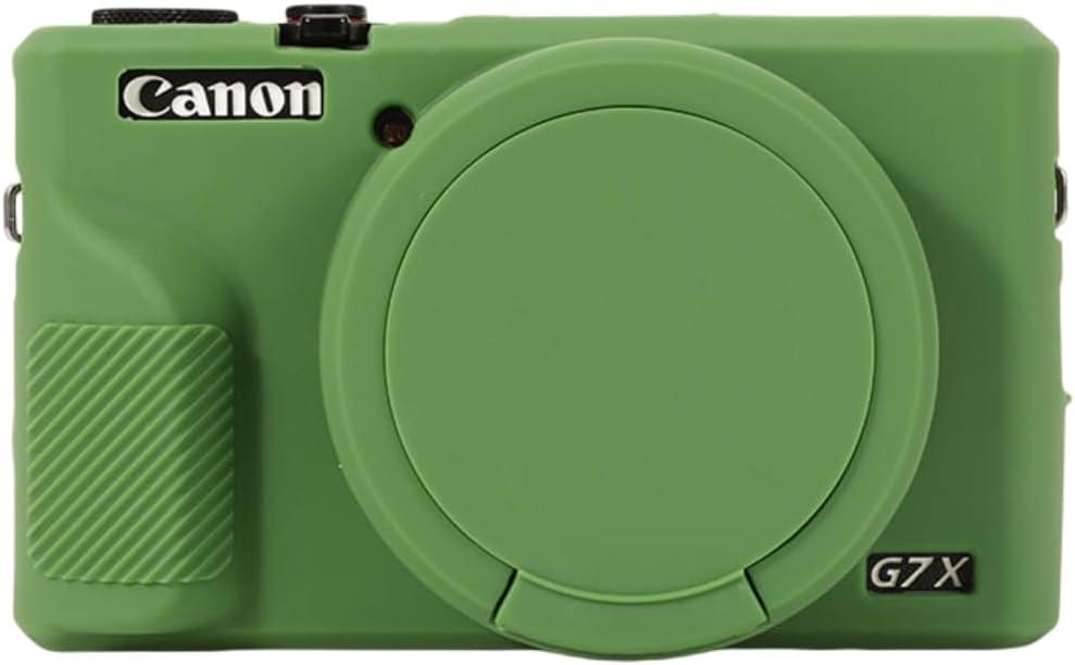 Захисний силіконовий чохол із кришкою для фотоапаратів CANON G7X Mark III — зелений