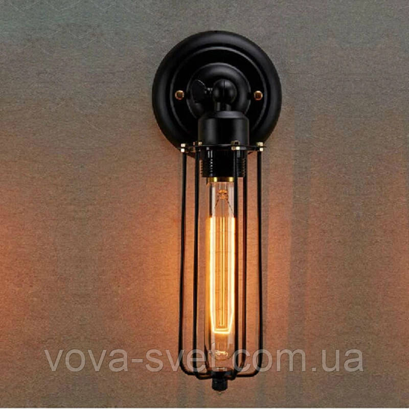 Настенно-потолочный светильник сетка колба [ Wall Light Industrial One ] - фото 2 - id-p453835473