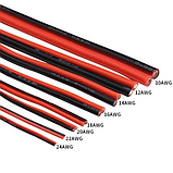 Провід силіконовий 2жили 18AWG, TinCU, червоно-чорний, фото 2