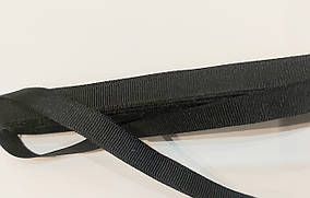 Стрічка репсова 1 см( 10 метрів) чорна OZ-IS