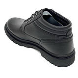 Черевики чоловічі на шерсті з шнурівкою чорні Міда 140446(461ш) розмір 40, фото 5