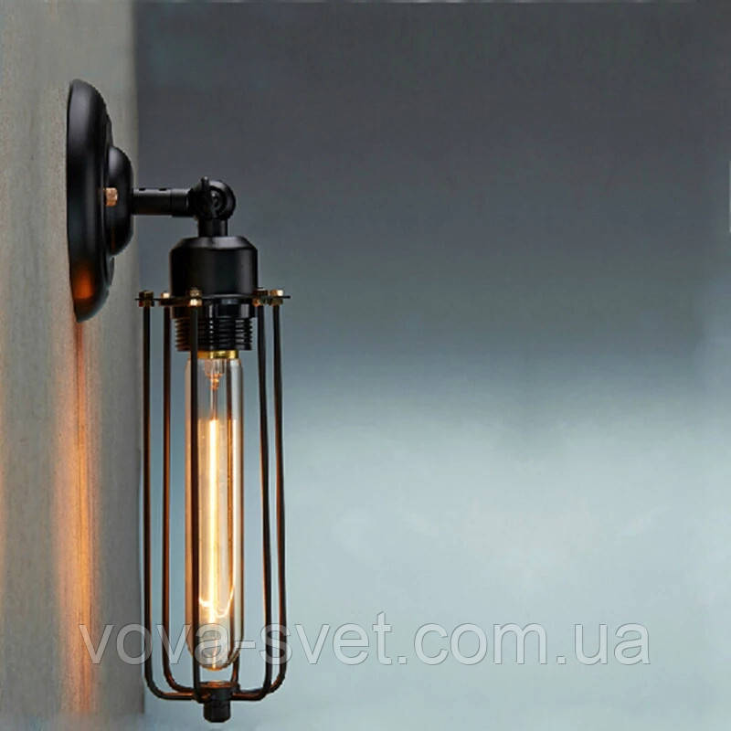 Настенно-потолочный светильник сетка колба [ Wall Light Industrial One ] - фото 7 - id-p453835473