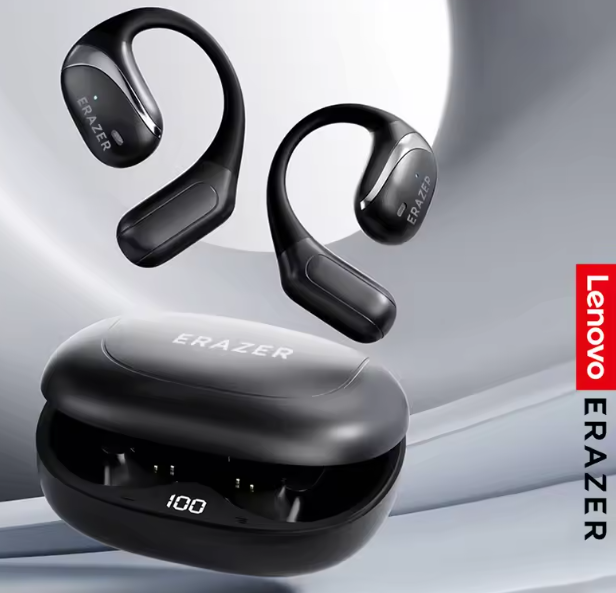 Bluetooth-навушники Lenovo ERAZER X9 для спорту чорні, фото 1