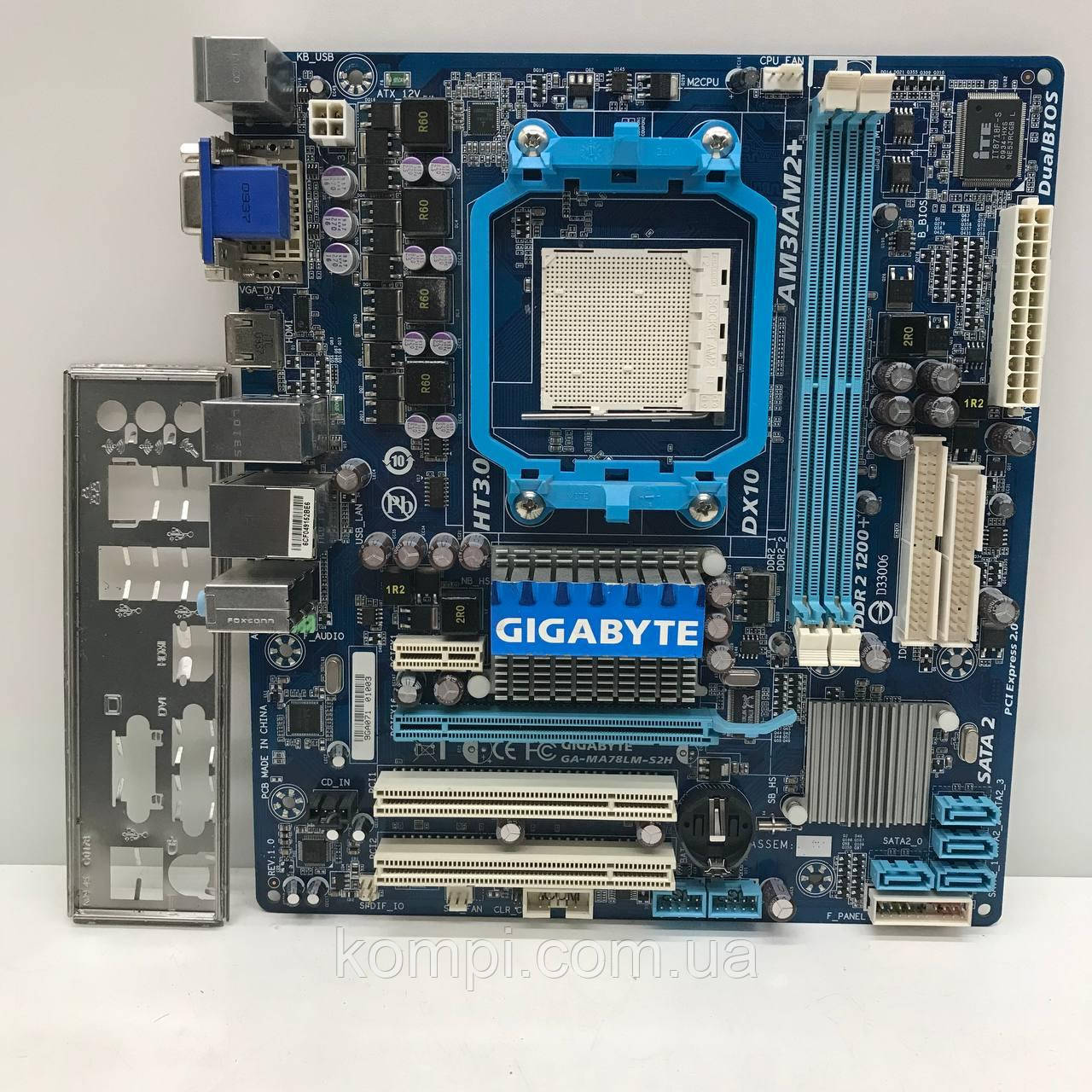 Материнська плата sAM2 Gigabyte GA-MA78LMT-S2H (Soket AM2+,DDR2,б/у)