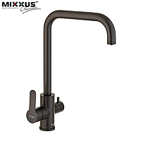 Змішувач Для Кухні Mixxus DAX-021-G З Виходом Для Питної Води Чорний Нержавіюча Сталь SUS304