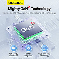 Мережевий зарядний пристрій Baseus GaN6 Pro Fast Charger 2 Type-C + 2 USB 65W Black, фото 7