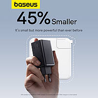 Мережевий зарядний пристрій Baseus GaN6 Pro Fast Charger 2 Type-C + 2 USB 65W Black, фото 6