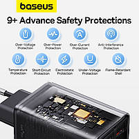 Мережевий зарядний пристрій Baseus GaN6 Pro Fast Charger 2 Type-C + 2 USB 65W Black, фото 11
