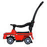Дитяча каталка-толокар Mercedes M 5043L-3 з батьківською ручкою 2 в 1 Червоний, фото 3
