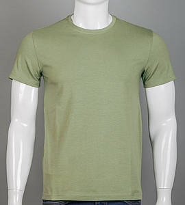 Футболка чоловіча Однотонна 2300м (Уп.4шт M-XXL), Світла оливка