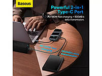 USB-Hub Baseus AcmeJoy 4-Port Type-C HUB Adapter(Type-C to USB3.0*3+Type-C PD&Data *1)Dark Gray, фото 8