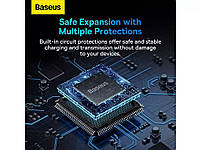 USB-хаб Baseus AcmeJoy 4-Port Type-C HUB Adapter Type-C to USB3.0*3+Type-C PD&Data *1 Dark Gray (WKJZ010013), фото 9