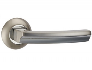 Ручка дверна Punto ALFA TL SN/CP-3 матовий нікель/хром, фото 1