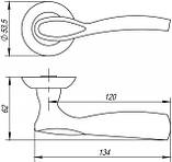 Ручка дверна Punto RUMBA TL ABG-6 зелена бронза, фото 2
