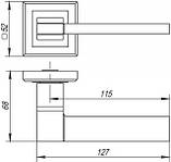 Ручка дверна Punto TECH QL SN/CP-3 матовий нікель/хром, фото 2