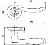 Ручка дверна Punto ONDA TL CF-17 кава, фото 2
