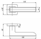 Ручка дверна Punto MARS QR GR/CP-23 графіт/хром, фото 2