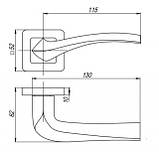 Ручка дверна Punto VESTA QR GR/CP-23 графіт/хром, фото 2