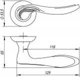 Ручка дверна Punto ARFA TL CF-17 кава, фото 2
