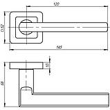 Ручка дверна Punto PLUTON QR GR/CP-23 графіт/хром, фото 2
