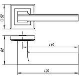 Ручка дверна Punto VECTOR QL SSC-16 сатинований хром (матовий хром), фото 2