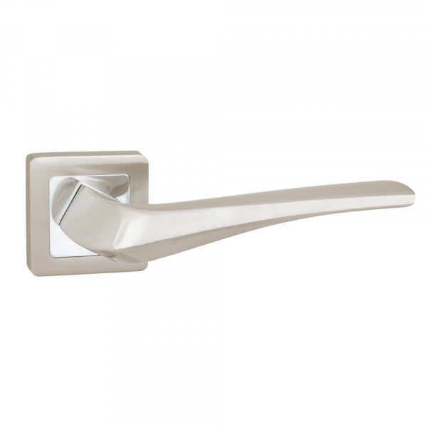 Ручка дверна Punto METEOR QR SN/CP-3 матовий нікель/хром, фото 1