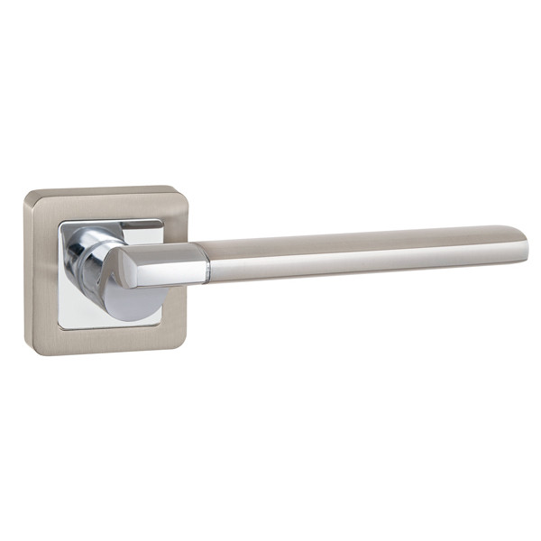 Ручка дверна Punto GALAXY QR SN/CP-3 матовий нікель/хром, фото 1