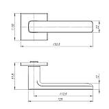 Ручка дверна Punto VIVA SSG-39 сатиноване золото (K.ARC.Q52.VIVA SSG-39), фото 2