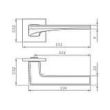 Ручка дверна Punto ELEN BL-24 чорний (K.ARC.Q52.ELEN BL-24), фото 2