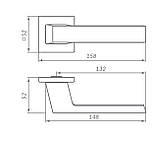 Ручка дверна Punto DIPLOMAT BL-24 чорний (K.ARC.Q52.DIPLOMAT BL-24), фото 2