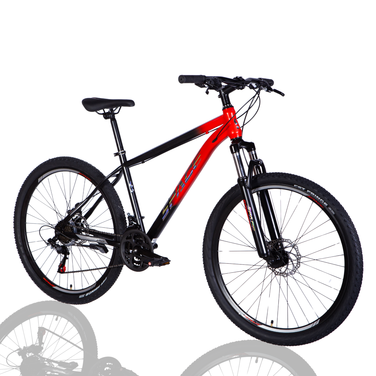 Велосипед ST 27.5" SPACE MARS DD FR рама-17" червоно-чорний (матовий) 2025, фото 1