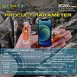 Ручний ліхтар Skilhunt ESKTE EC200S Mini + 1100mAh 18350 (1400+570LM, Nichia 4500k + 3000k, IPX8, USB-C), фото 10