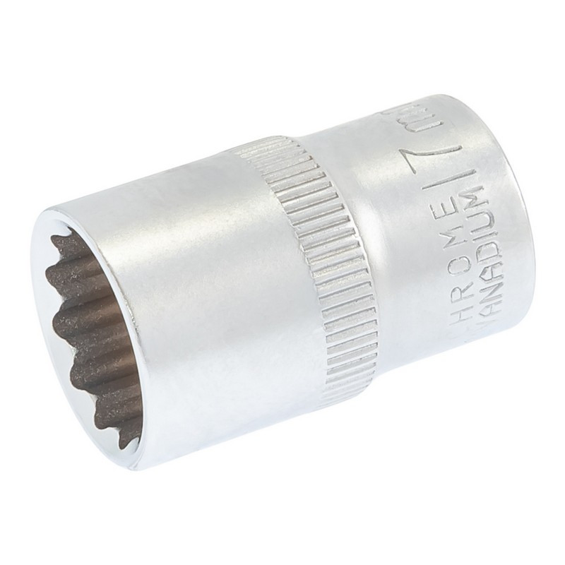 Головка торцева MASTERTOOL 12-гранна 1⁄2" 17 мм L 40 мм CrV 78-0617, фото 1