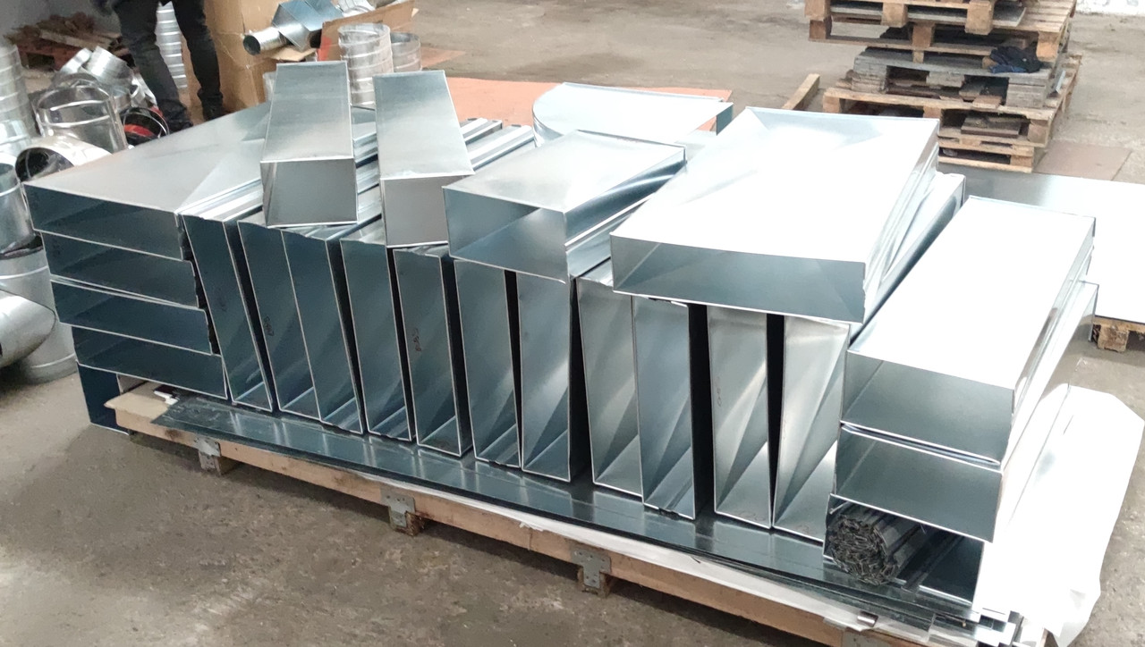 Прямокутна труба для вентиляції (оцинковка) 200х150, фото 1