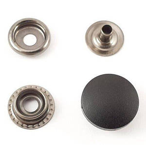 Кнопка #61 з чорним пластиковим капелюшком 17мм (00852)