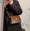 Сумка жіноча шкіряна через плече Katе Коричневий, фото 4