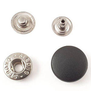 Кнопка Альфа з Чорним пластиковим капелюшком 20мм (00757)