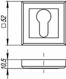 Накладка під циліндр Punto ET QL CF-17 кава, фото 2