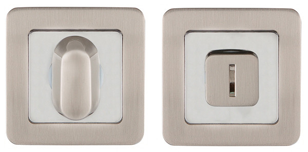 Ручка поворотна Punto BK6 QR SN/CP-3 матовий нікель/хром, фото 1