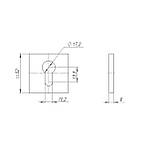 Накладка під циліндр Punto ET ARC BL-24 чорний (ET.K.ARC.Q52), фото 2